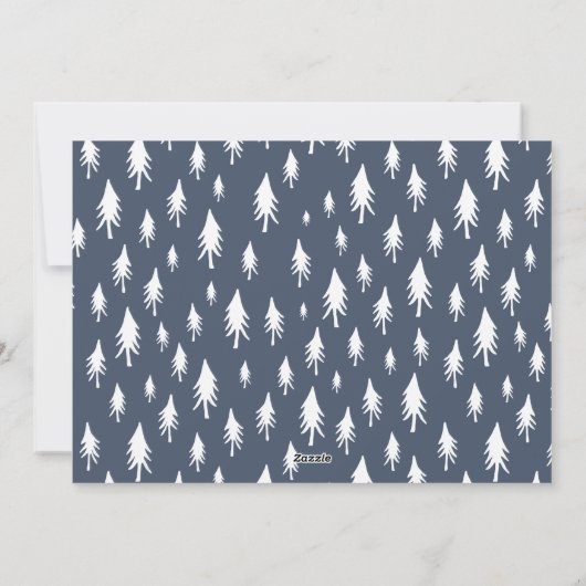 Scandi Trees | Moderne minimalistische fotocollage Feestdagenkaart (Achterkant)