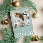 Scandi Trees | Moderne minimalistische fotocollage Feestdagenkaart