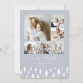 Scandi Trees | Moderne minimalistische fotocollage Feestdagenkaart (Voorkant)