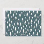 Scandi Trees | Moderne minimalistische fotocollage Feestdagenkaart (Achterkant)