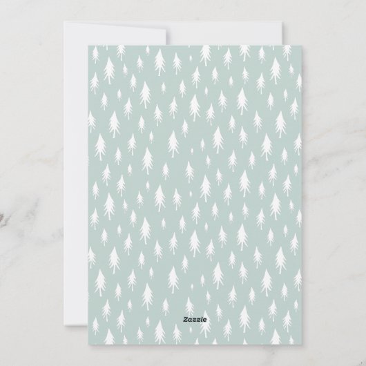 Scandi Trees | Moderne minimalistische fotocollage Feestdagenkaart (Achterkant)