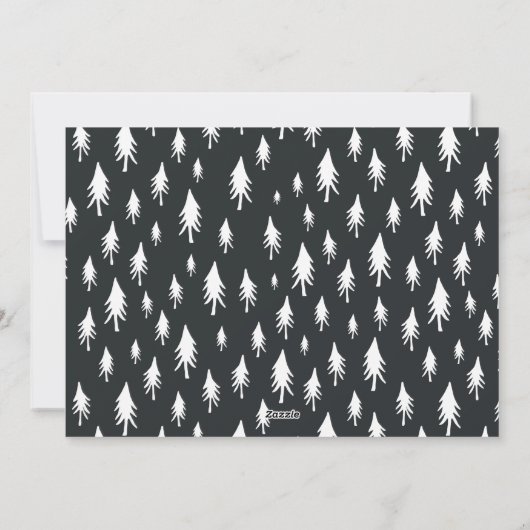 Scandi Trees | Moderne minimalistische fotocollage Feestdagenkaart (Achterkant)