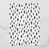 Scandi Trees | Moderne minimalistische fotocollage Folie Feestdagenkaart (Achterkant)