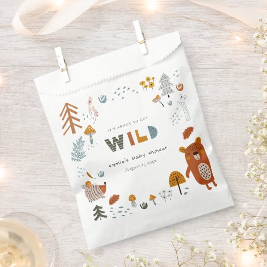 Scandi Wild Tropical Woodland Animals Baby shower Bedankzakje (Geknipt)