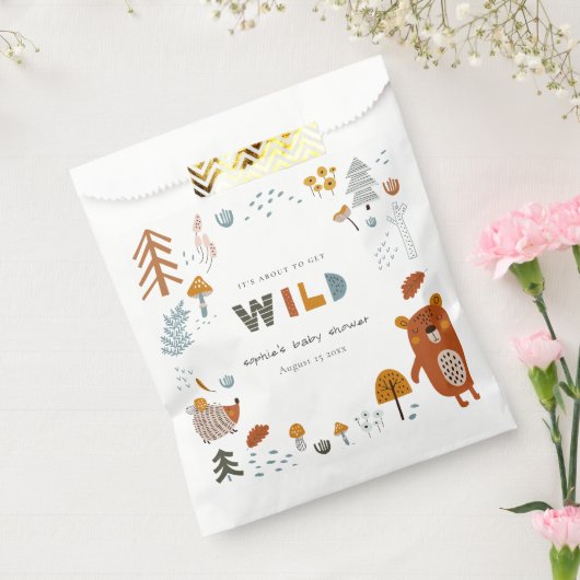 Scandi Wild Tropical Woodland Animals Baby shower Bedankzakje (Gezegeld)