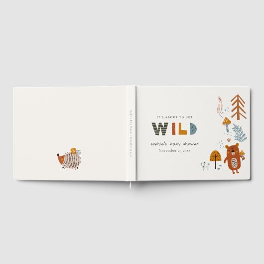 Scandi Wild Tropical Woodland Animals Baby shower Gastenboek (Volledig)