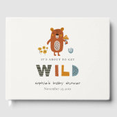 Scandi Wild Tropical Woodland Animals Baby shower Gastenboek (Voorkant)