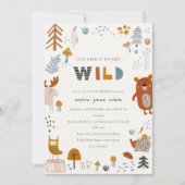 Scandi Wild Tropical Woodland Animals Baby shower Kaart (Voorkant)