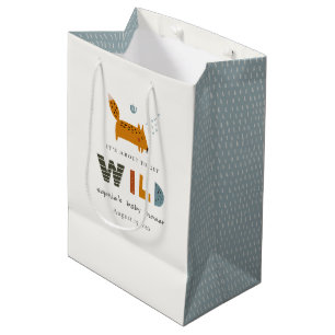 Scandi Wild Tropical Woodland Animals Baby shower Medium Cadeauzakje