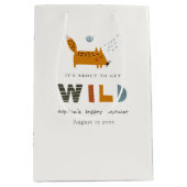 Scandi Wild Tropical Woodland Animals Baby shower Medium Cadeauzakje (Voorkant)