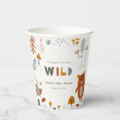 Scandi Wild Tropical Woodland Animals Baby shower Papieren Bekers (Voorkant)