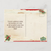 Scandi Winter Foliage Waterverf Vrolijk Kerstfeest Briefkaart (Achterkant)