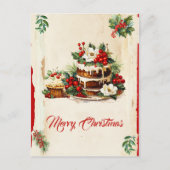 Scandi Winter Foliage Waterverf Vrolijk Kerstfeest Briefkaart (Voorkant)