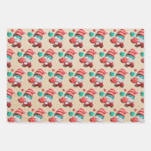 Scandi Winter Kerstmis Gold en Black Woodland Inpakpapier Vel (Voorkant 3)