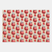 Scandi Winter Kerstmis Gold en Black Woodland Inpakpapier Vel (Voorkant 2)