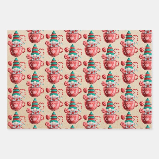 Scandi Winter Kerstmis Gold en Black Woodland Inpakpapier Vel (Voorkant)