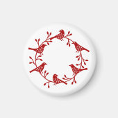 Scandi Wreath of Birds and Rosehips Magneet (Voorkant)
