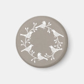 Scandi Wreath of Birds and Rosehips Magnet (Voorkant)