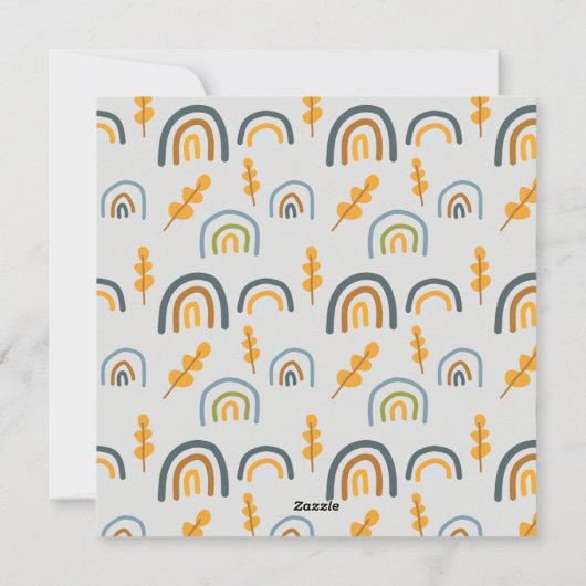 Scandi Yellow Grey Text Warm kerstwieken Feestdagenkaart (Achterkant)