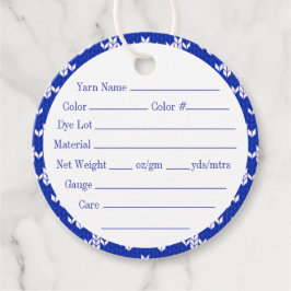 SCANDIA BLAUWE BREI 2" Ronde Garnetiketten Bedankjes Labels