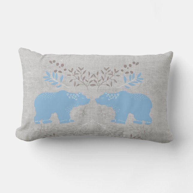 Scandia Blue Beren Kussen (Voorkant)