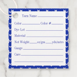 SCANDIA BLUE KNIT 2" vierkante garen Labels