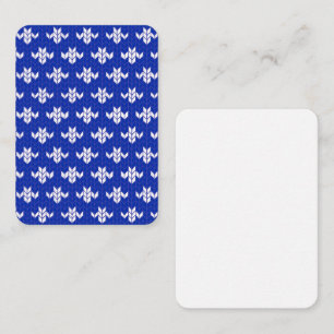 SCANDIA BLUE KNIT 3.5x2.5 Platte Kaart / Verticaal Notitiekaartje