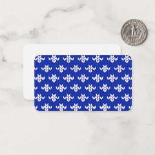 SCANDIA BLUE KNIT 3.5x2 Platte Kaart / Horizontaal Notitiekaartje
