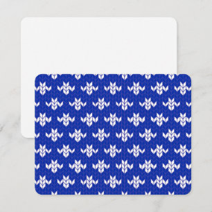 SCANDIA BLUE KNIT 4.25x5.5 Vlakke Kaart/Horizontaa Kaart