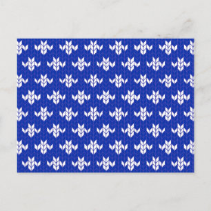 SCANDIA BLUE KNIT Briefkaart / Horizontaal