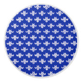 SCANDIA BLUE KNIT Ceramic Knob. Keramische Knop (Voorkant)