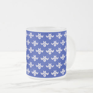 SCANDIA BLUE KNIT Frosted Glass Mok