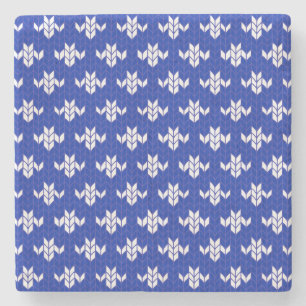 SCANDIA BLUE KNIT Marble Stone Onderzetter