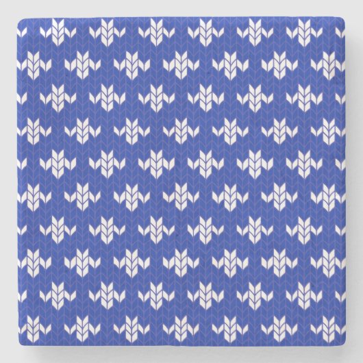 SCANDIA BLUE KNIT Marble Stone Onderzetter (Voorkant)