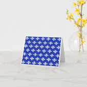 SCANDIA BLUE KNIT Note Kaart / Horizontaal (Gele Bloem)