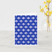 SCANDIA BLUE KNIT Note Kaart / verticaal (Gele Bloem)