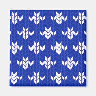 SCANDIA BLUE KNIT Square Magnet