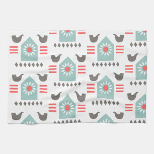 Scandia Folk Art Boerderij House Theedoek