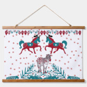 Scandia Folk Art Scandinavische dieren Zebra oorlo Hangend Wandkleed (Voorkant)