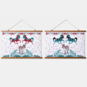 Scandia Folk Art Scandinavische dieren Zebra oorlo Hangend Wandkleed (Dubbel)