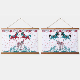 Scandia Folk Art Scandinavische dieren Zebra oorlo Hangend Wandkleed