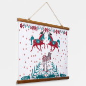 Scandia Folk Art Scandinavische dieren Zebra oorlo Hangend Wandkleed (Gebogen)