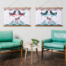Scandia Folk Art Scandinavische dieren Zebra oorlo Hangend Wandkleed