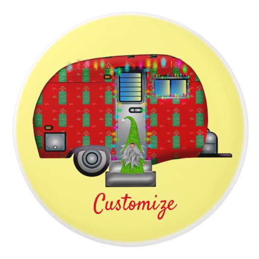 Scandia Gnome Caravan Thunder_Cove Keramische Knop (Voorkant)