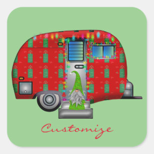Scandia Gnome Caravan Thunder_Cove Vierkante Sticker