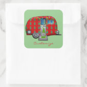 Scandia Gnome Caravan Thunder_Cove Vierkante Sticker (Tas)