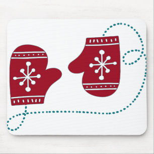 Scandia Kerstmis Moose Angel Blue en Red Scandia Muismat