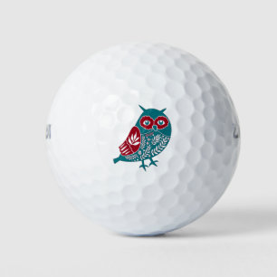 Scandia Kerstoowl Angel Blue en Red Scandia Golfballen