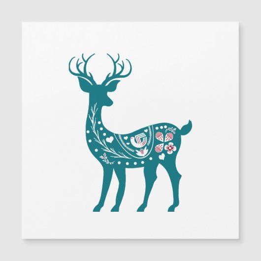 Scandia-kerstrood en blauw noords dieper Scandia (Voorkant)