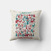 Scandia Merry kerstsymbolen Scandinavia Kussen (Achterkant)